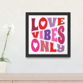 Love Vibes Only Vette Typografie Rood Roze Paarse Poster