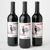 Love Vibes Personalized Label Set Wijn Etiket (Flessen)