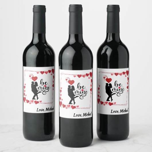 Love Vibes Personalized Label Set Wijn Etiket (Flessen)
