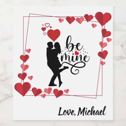 Love Vibes Personalized Label Set Wijn Etiket (Enkel label)