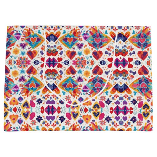 Love Vibes Valentijnsdag inpakpapier Groot Cadeauzakje (Voorkant)