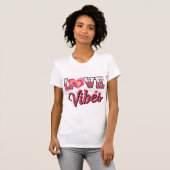 Love Vibes Valentine Design – Glitter Style Heart  T-shirt (Voorkant volledig)