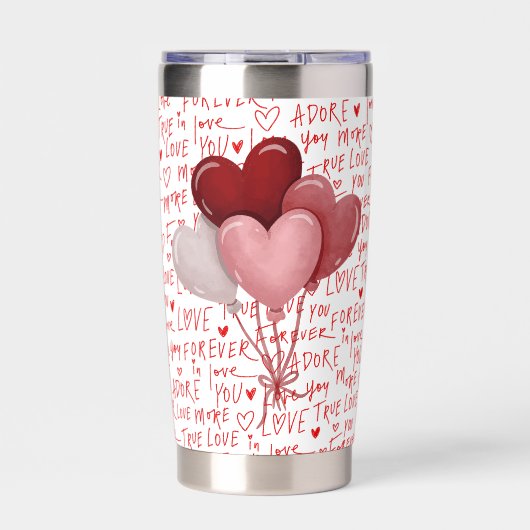 Love Vibes Water Bottle Geïsoleerde Drinkbeker (Voorkant)