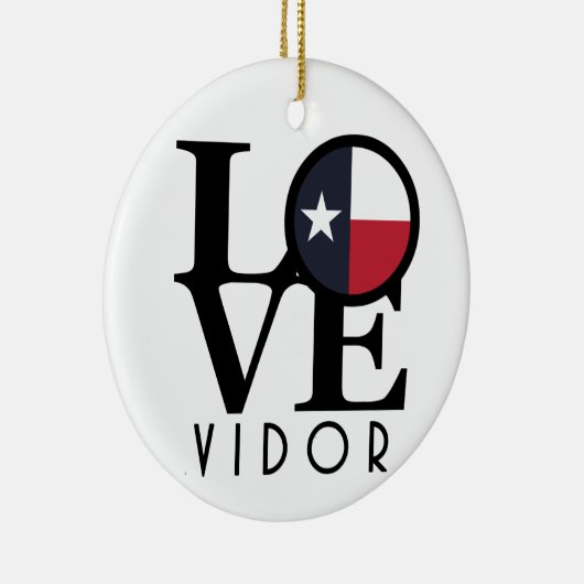 LOVE Vidor Texas Keramisch Ornament (Rechts)