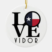LOVE Vidor Texas Keramisch Ornament (Voorkant)
