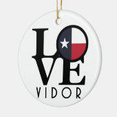 LOVE Vidor Texas Keramisch Ornament (Links)