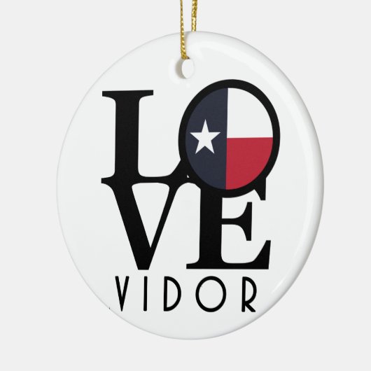 LOVE Vidor Texas Keramisch Ornament (Links)