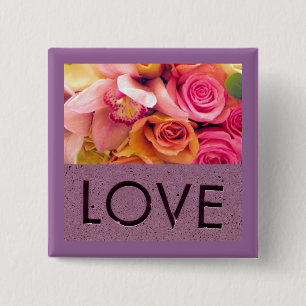 Love_ Vierkante Button 5,1 Cm