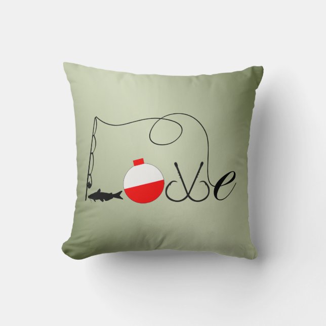 Love Vissen Fisherman Kussen (Voorkant)