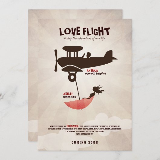 LOVE VLICHTE Weddenschap Kaart (Voorkant / Achterkant)