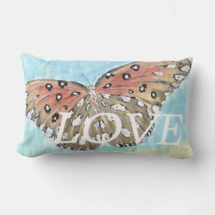 lOVE vlinder blauwe lucht inspiratie kussen