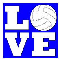 LOVE Volleyball Aangepaste kleurenvierkant Poster