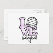 Love Volleyball Briefkaart (Voorkant / Achterkant)