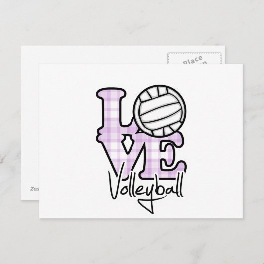 Love Volleyball Briefkaart (Voorkant / Achterkant)