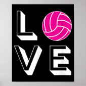 Love Volleyball Girls Birthday Gift Graphic  Poster (Voorkant)