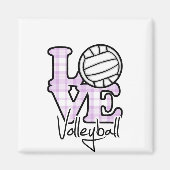 Love Volleyball Magneet (Voorkant)