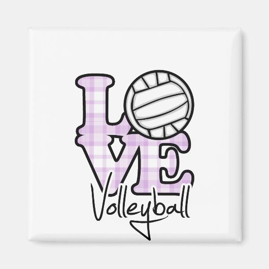 Love Volleyball Magneet (Voorkant)