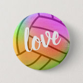 Love Volleyball Ronde Button 5,7 Cm (Voorkant)