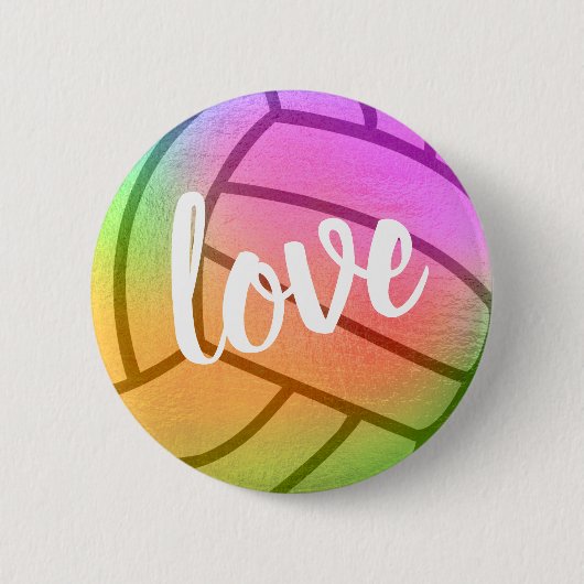 Love Volleyball Ronde Button 5,7 Cm (Voorkant)
