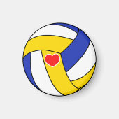 Love volleyball - Sport ball with hart Magneet (Voorkant)