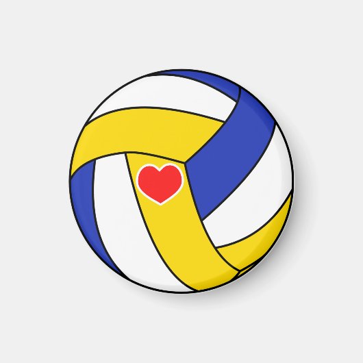Love volleyball - Sport ball with hart Magneet (Voorkant)