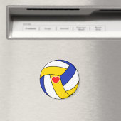 Love volleyball - Sport ball with hart Magnet (Insitu (Vaatwasser))