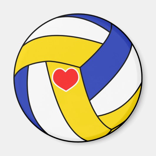 Love volleyball - Sport ball with hart Magnet (Voorkant)
