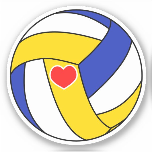 Love volleyball sticker (Voorkant)