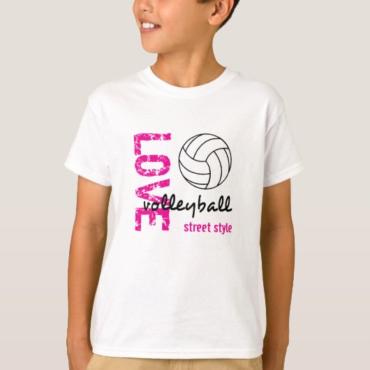 Love Volleyball Street Style Unisex Kinder T-shirt (Voorkant)