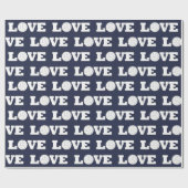 LOVE Volleyball Team Color Gift Wrapping Paper Cadeaupapier (Vlak)