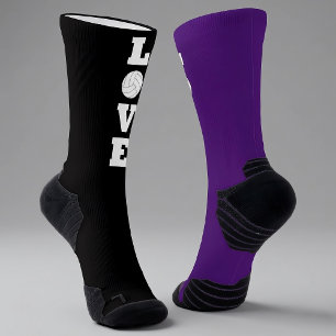 LOVE Volleybalspeler Aangepaste Teamkleuren Sport Sokken