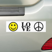 LOVE Vrede Bumpersticker (Op auto)