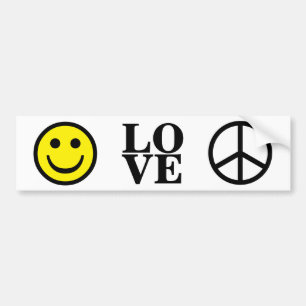 LOVE Vrede Bumpersticker