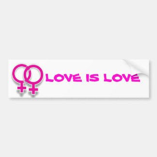Love Vrouw Symbol Lesbian Love Bumper Bumpersticker