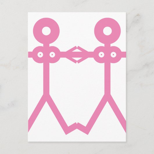 Love vrouwen roze 2006 Icoon Kunst Briefkaart (Voorkant)