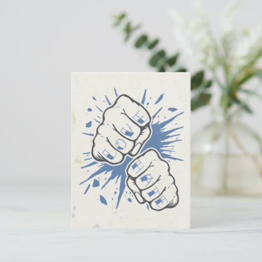 Love Vs Hate Briefkaart (Staand voorkant)