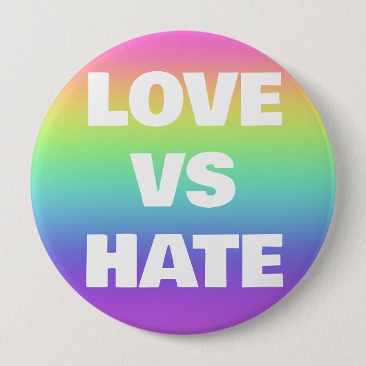 Love vs Hate Campaign Button (Voorkant)