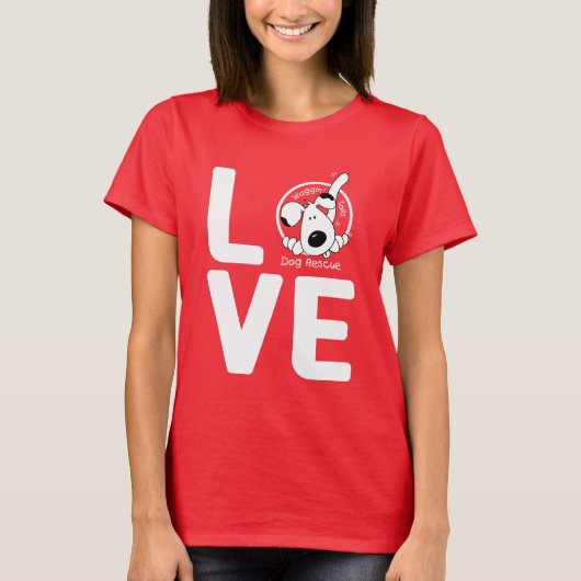 LOVE Waggin' Tails - vrouwen zijn donker T-shirt (Voorkant)