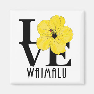 LOVE Waimalu Yellow Hibiscus Magneet