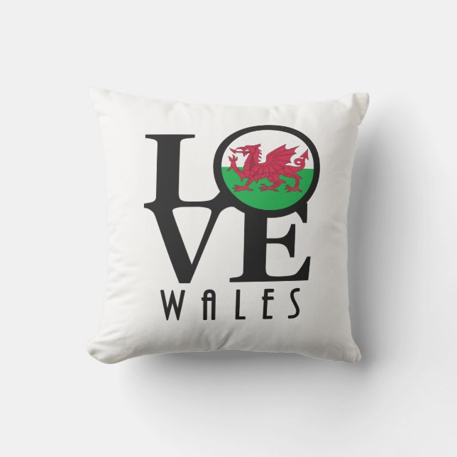 LOVE Wales Buitenkussen (Voorkant)