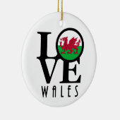 LOVE Wales Keramisch Ornament (Rechts)