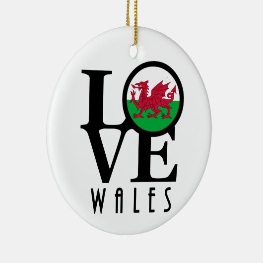 LOVE Wales Keramisch Ornament (Rechts)