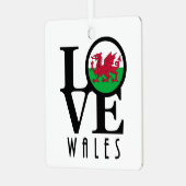LOVE Wales Metalen Ornament (Voorkant links)