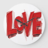 LOVE Wall art Clocks , Home decor giftt Grote Klok (Voorkant)