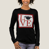 Love Wallis Zwart Vrouwen Tshirt met lange mouwen (Voorkant)
