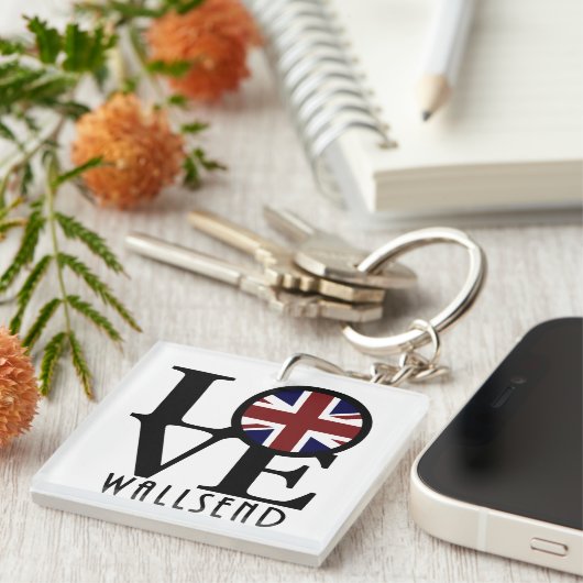 LOVE Wallsend England Sleutelhanger (Voorkant Rechts)