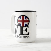 LOVE Walton on Thames 15oz Tweekleurige Koffiemok (Voorkant links)
