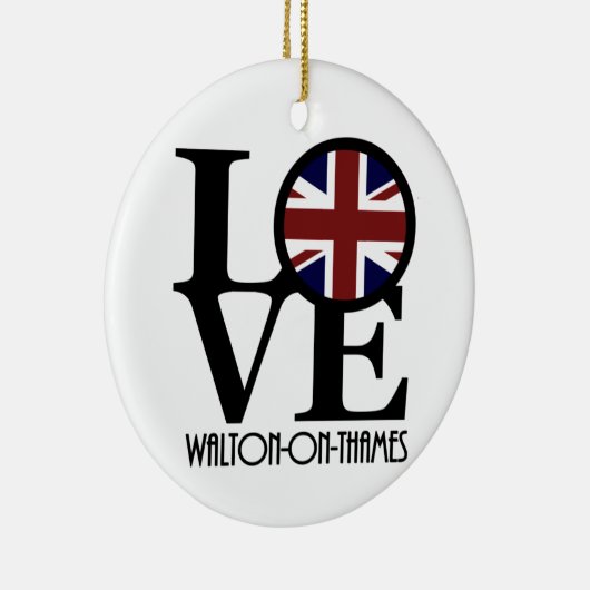 LOVE Walton-On-Thames Keramisch Ornament (Rechts)