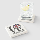LOVE Walton on Thames Stenen Onderzetter (Zijkant)