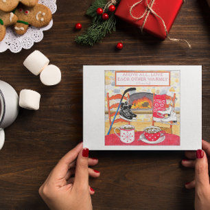 Love Warmly Inspirerend Post Card Briefkaart